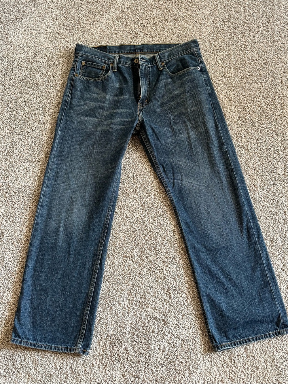90s Vintage Mens Levi’s 569 Straight Leg Medium Wash Jeans W34 L32